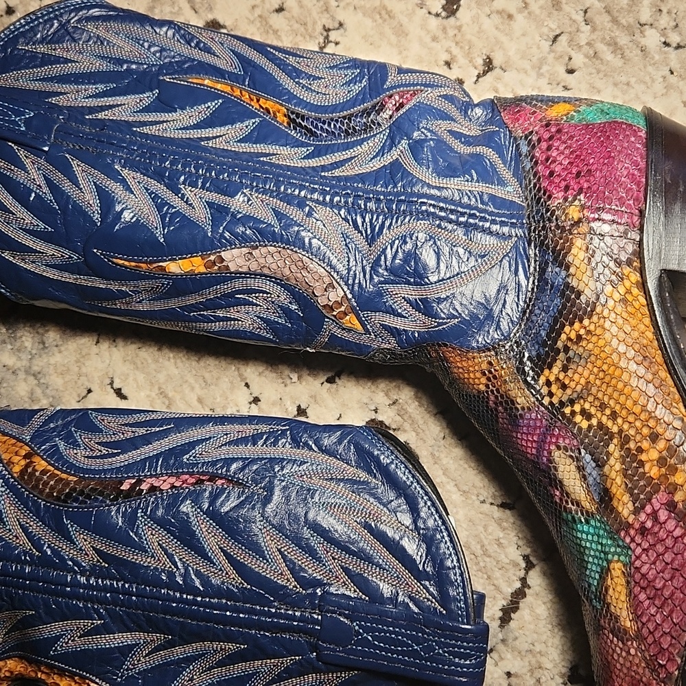 Vntg Dan Post Python Boots Sz.6 - image 3